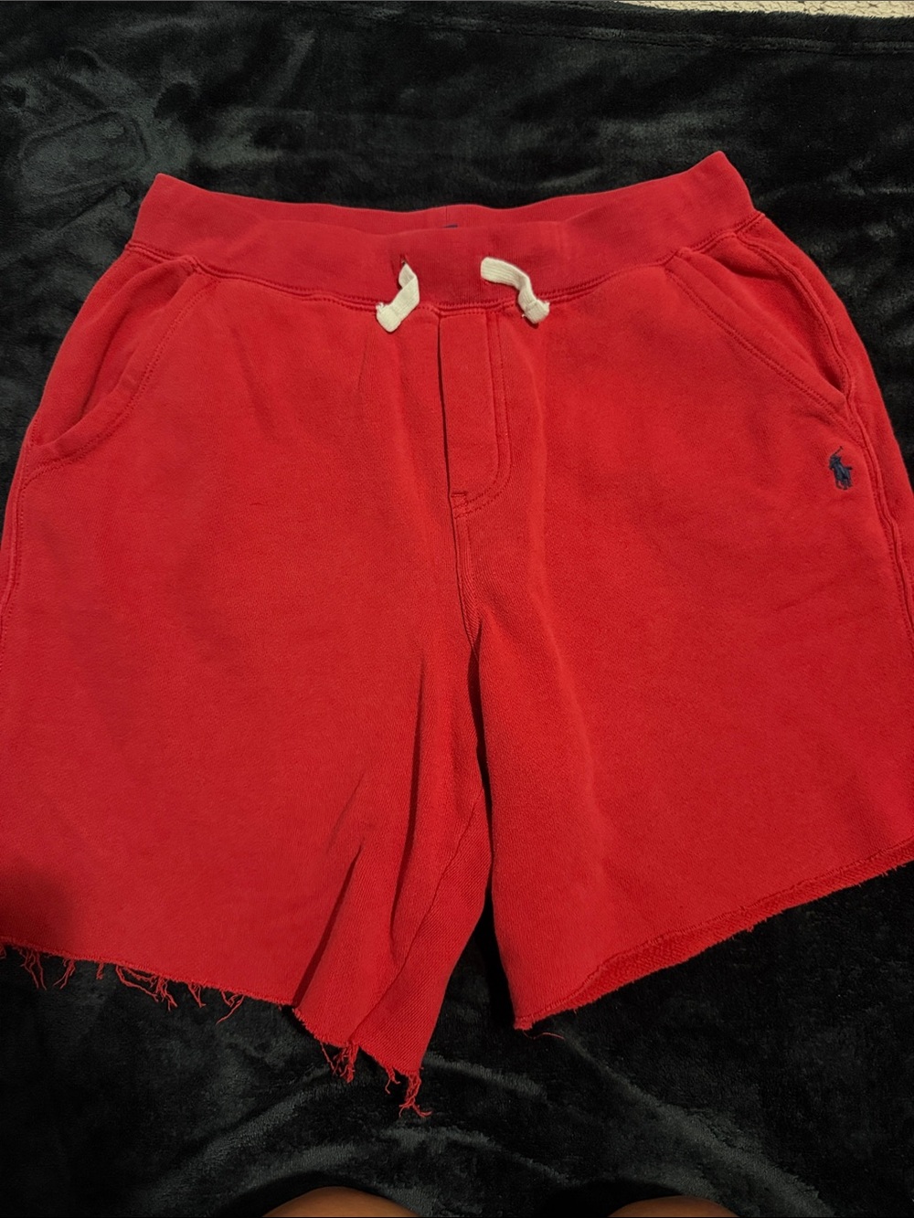 Polo by Ralph Lauren Red Kids Pull-On Sweatshorts with Drawstring
